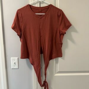 Lululemon Rust Tie-Front Women's Top
